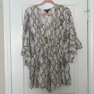 Express snake print romper